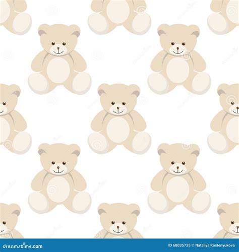 Teddy Bear Seamless Stock Vector Illustration Of Background 68035735