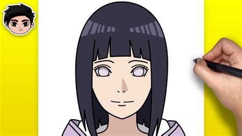 Cómo dibujar a Hinata Hyuga de Naruto Fácil paso a paso