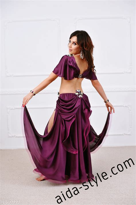 Professional Purple Belly Dance Costume Aida Style Belly Dance Costume Dance Costumes