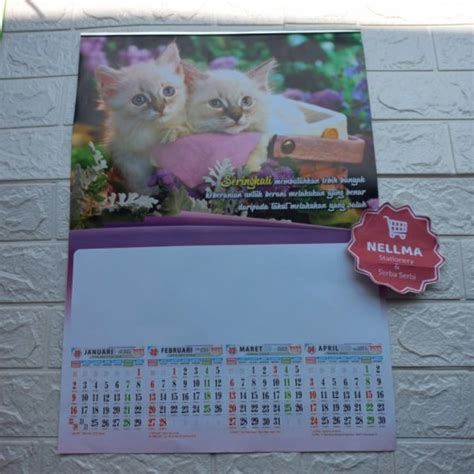 Jual Dijual Kalender Dinding Caturwulan Tahun 2022 Kucing Berkualitas