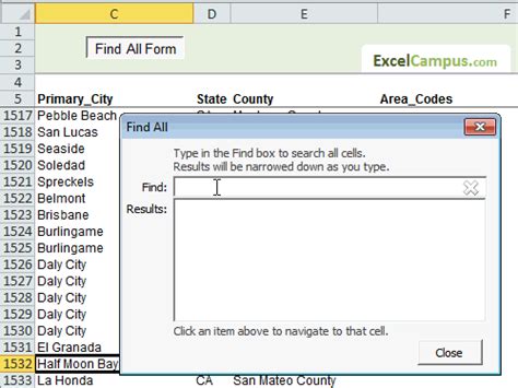 Find All Vba Form For Excel Excel Campus