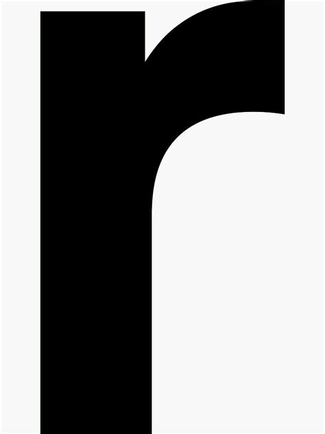 Letter R English Black Lowercase Sticker For Sale By Cheetomask