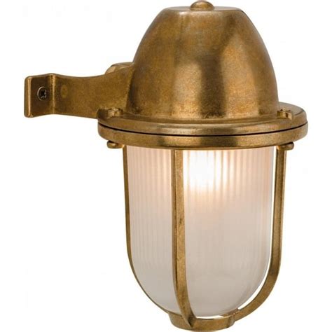 Firstlight 3435br Nautic Single Outdoor Wall Light In Solid Brass