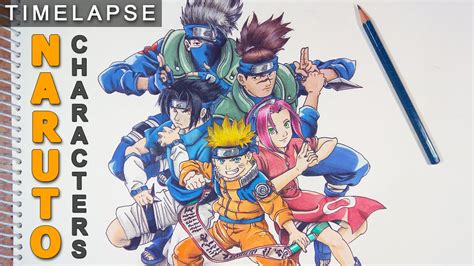 Draw Naruto Characters Speed Drawing Youtube