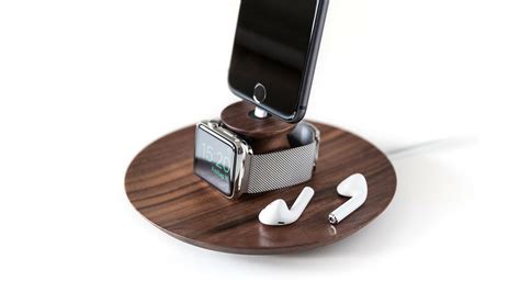 Wooden Iphone And Apple Watch Charging Stand By Yohann
