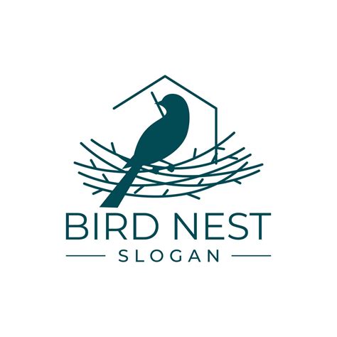 Bird Nest Logo Design Vector Illustration 6862675 Vector Art At Vecteezy