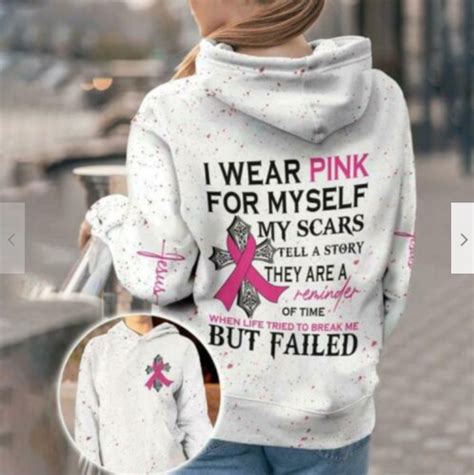 I Wear Pink For Myself My Scars Tell A Story Breast Cancer Awareness 3d