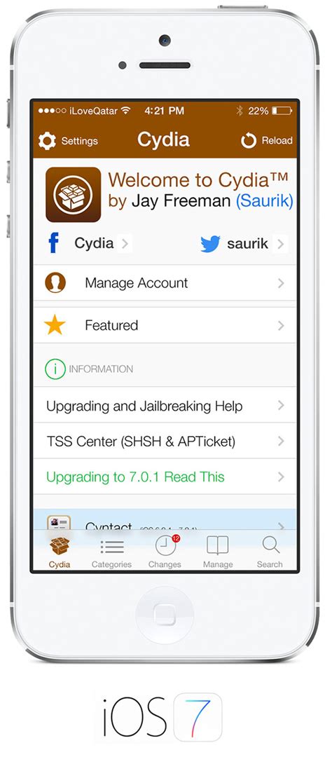 Cydia Concept Ios7 Style On Behance