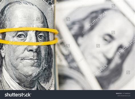 Roll 100 Dollar Bills Closeup On Stock Photo 1415888582 Shutterstock