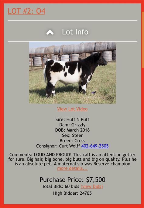 Congratulations To Wolff Farms And Snake Run Cattle On These Huff N Puff