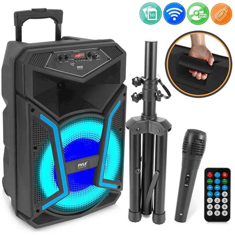 Pyle Pphp152sm Pa Speaker And Microphone System Portable Karaoke