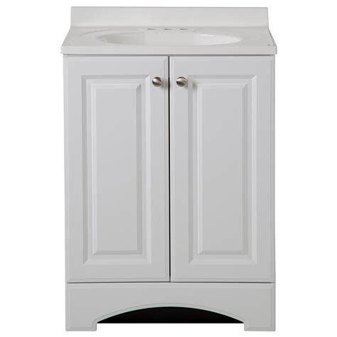 Browse our wide selection of bathroom vanities; Glacier Bay 24.50 in. W Bath Vanity in White with Cultured ...