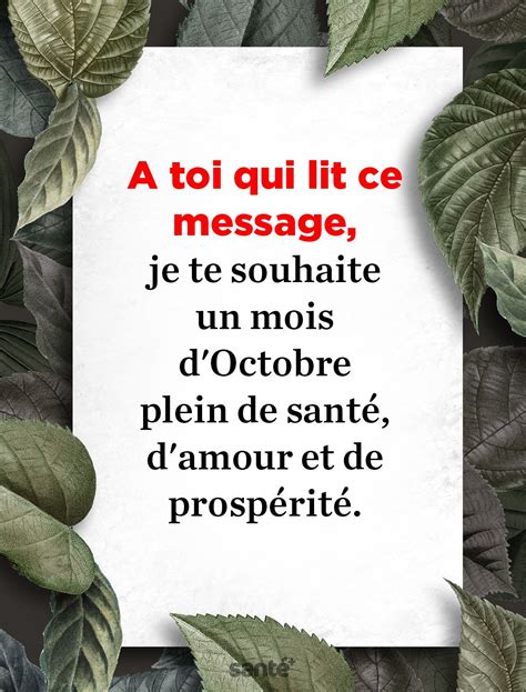 A Toi Qui Lis Ce Message Je Te Souhaite Un Mois Doctobre Plein De