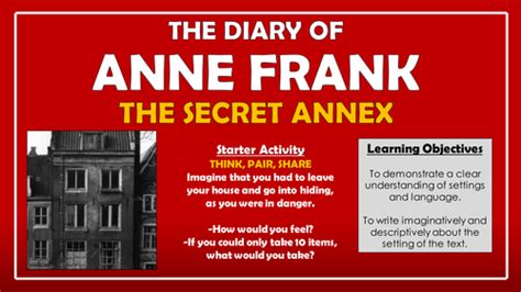 The Diary Of Anne Frank The Secret Annex Teaching Resources