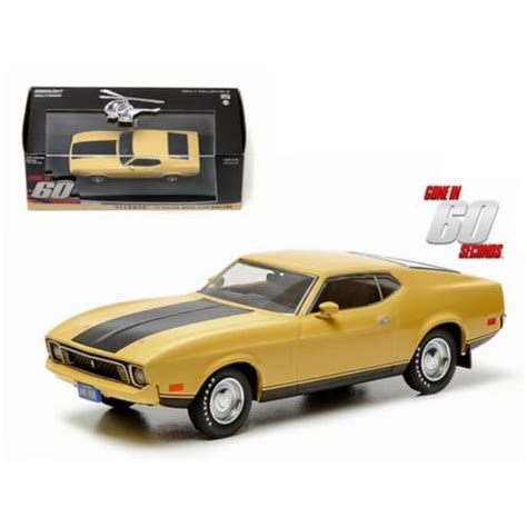 Greenlight 86412 1973 Ford Mustang Mach 1 Yellow Eleanor Gone In Sixty