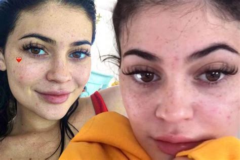 Kylie Jenner Takes A Break From Her Makeup Routine To Share Bare Faced