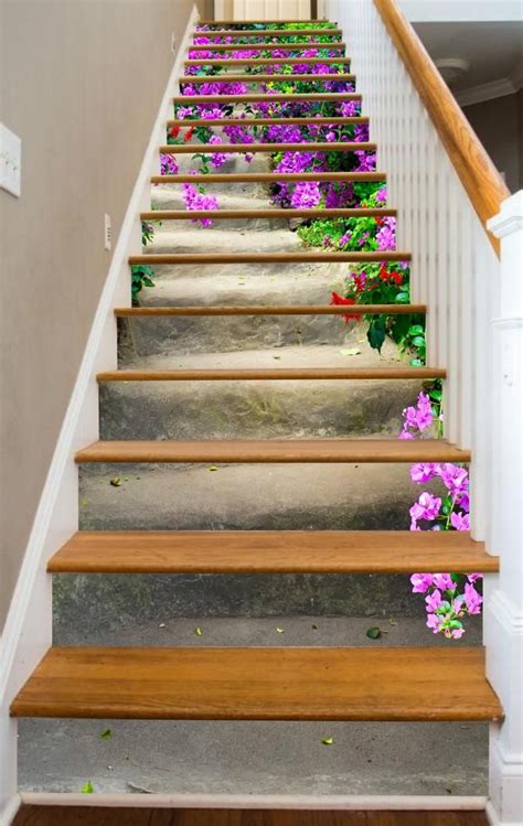 Stairs In Bloom Etsy Painted Staircases Stairway Art Staircase
