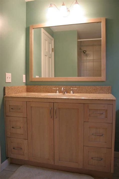 Carter builds a custom vanity to fit perfectly within this bathroom. Image result for bathroom BROWN WALLS MAPLE VANITY | Maple ...