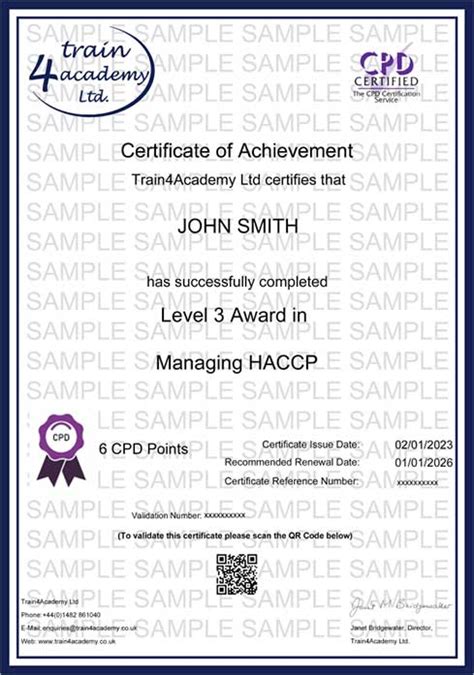 Reviews Level 3 HACCP In Managing Training Course