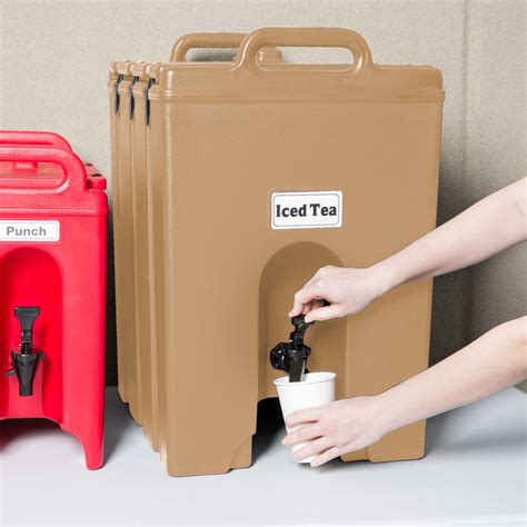 Shop 75+ cambro insulated beverage dispensers at webstaurantstore. Cambro 1000LCD157 Camtainer 11.75 Gallon Tan Insulated ...