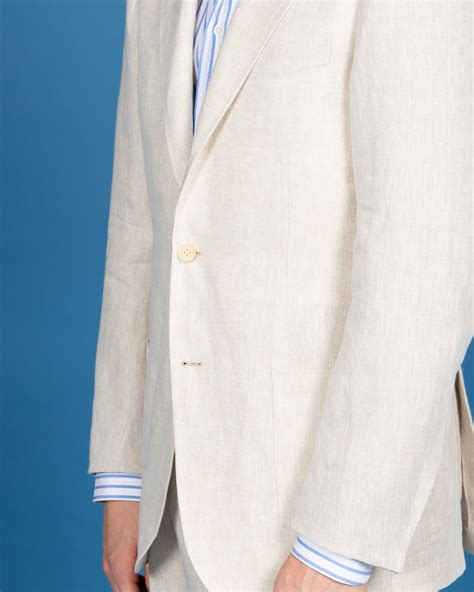 Beige Linen Suit