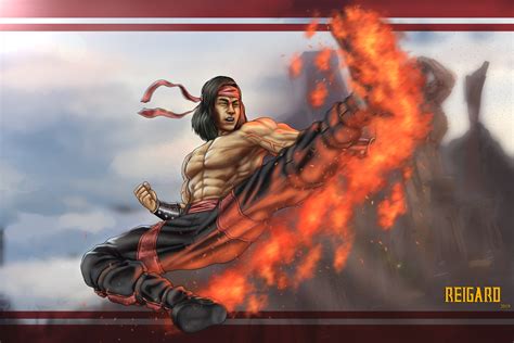 How To Draw Liu Kang From Mortal Kombat 11 Citymapartillustration
