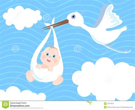 Aviso Del Nacimiento Del Bebé Stock De Ilustración Ilustración De Gráfico Aviso 12757912