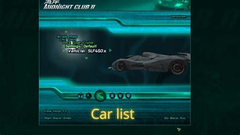 Midnight Club 2 Car List Pc Youtube