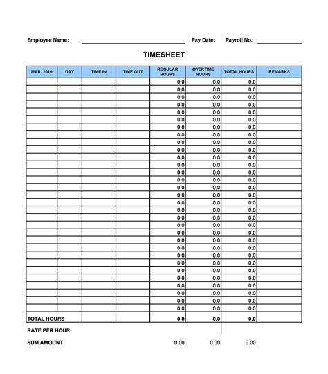 40 Free Timesheet Templates In Excel Templatelab