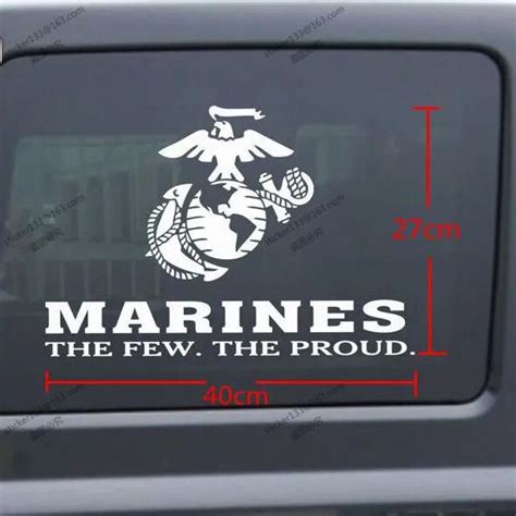 4027cm United States Marine Corps Marines Usmc Few Proud Car Decal