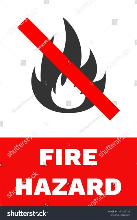 Fire Hazard Sign Vector Stock Vector Royalty Free 1137665783