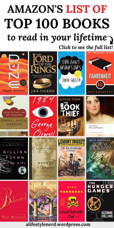 Top 100 Books To Read In Your Lifetime 100 Books To Read Top 100