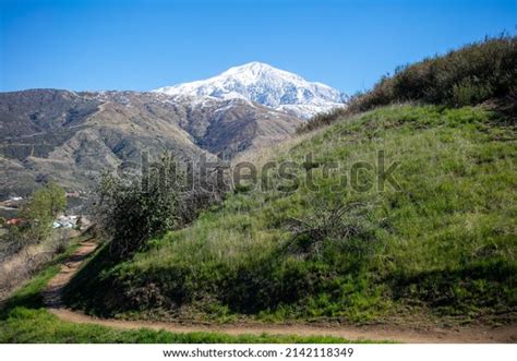 Southern California Mountains After Snow Storm Stock Photo 2142118349