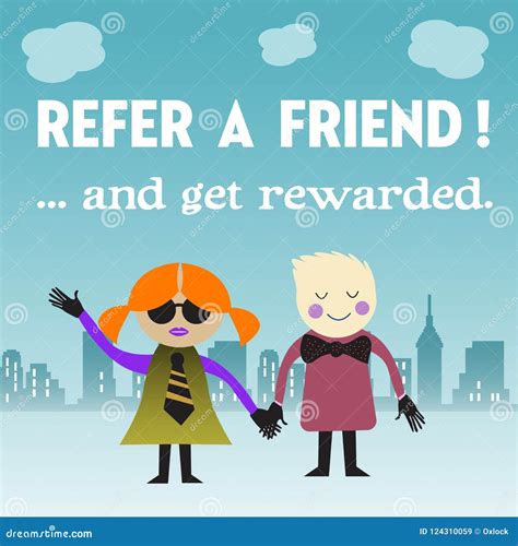 Refer a Friend and Get Rewarded Stock Vector - Illustration of people