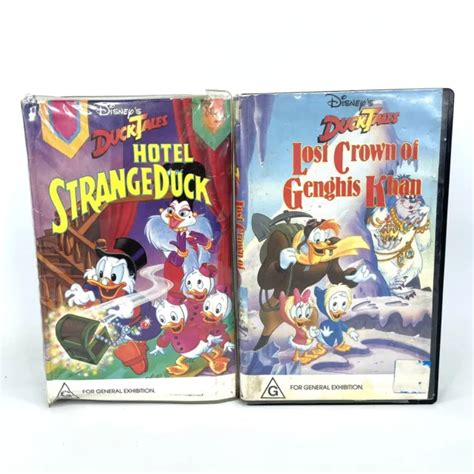 2x Ducktales Vhs Videotapes 1x Clamshell Case Hotel Strangeduck Duck