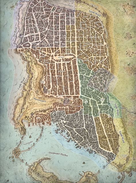 New Additions Fantasy City Map Dungeons And Dragons Homebrew Map