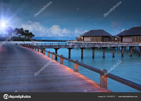 Pictures Maldives At Night Island Ocean Maldives Night — Stock Photo