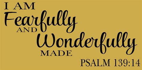 I Am Fearfully And Wonderfully Made Reusable Plastic Stencil Sign