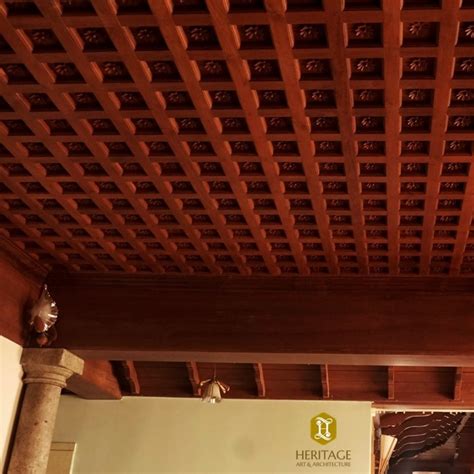 Kerala Traditional Style Wooden Ceiling Heritage Art And Architecture