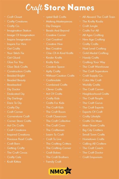 Craft Store Name Ideas Craft Store Name Generator Shop Name Ideas Cute Business Names