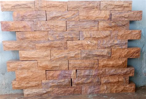 Modern Sandstone Wall Cladding Thickness 60 75 Mm Size 250 X 150 X