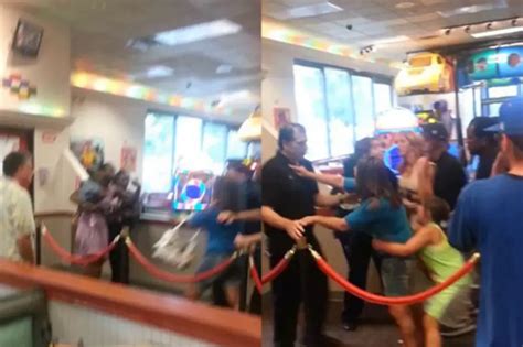 Women Fight While Holding Babies At Chuck E Cheese Video