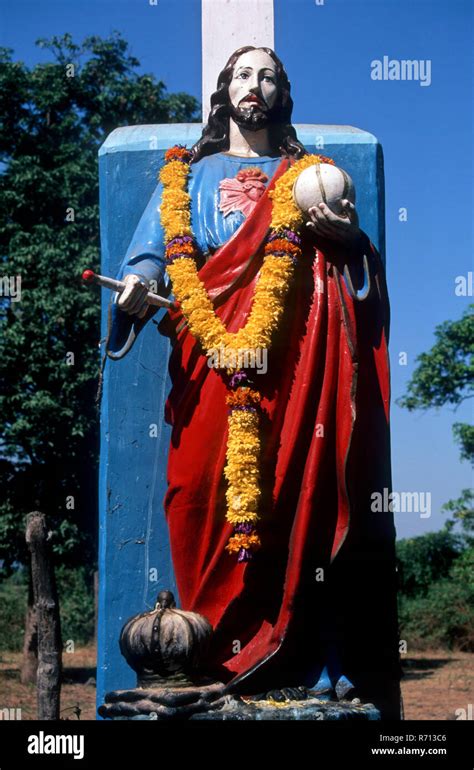 Statue Von Jesus Christus Vajreshwari Maharashtra Indien
