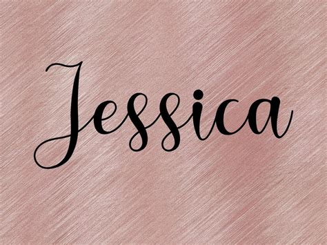 Jessica Name Svg Png Custom Name Clipart Svg Png Image Gold Etsy