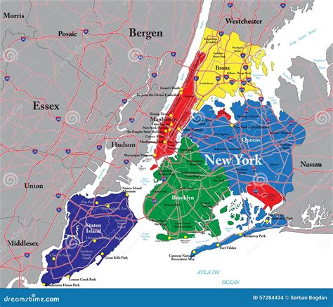 Cartina Geografica Di New York City Sommerkleider