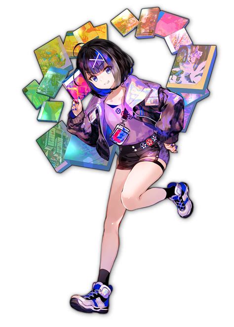 Fuzichoco Himekawa Hibiki Mahjong Soul Yostar Game Cg Official Art 1girl Black Hair Blue