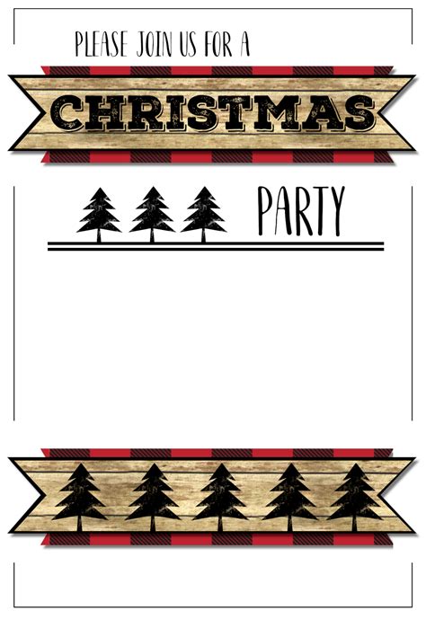 christmas party invitation templates  printable
