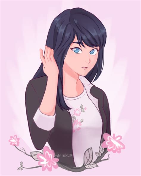 Marinette With Her Beautiful Long Hair From Miraculous Ladybug And Cat