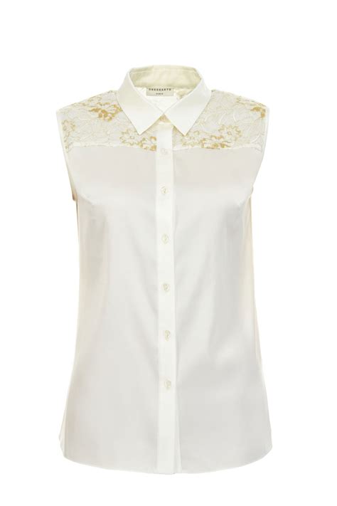 Gold Lace Silk Blouse Dressarte Paris