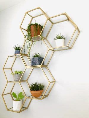 Struggling to get your balls on fleek? Gold and Glass Honeycomb Wall Shelf | World Market | Gold bedroom decor, Honeycomb wall, Diy ...